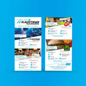 Diseño gráfico de flyers Karting A Coruña
