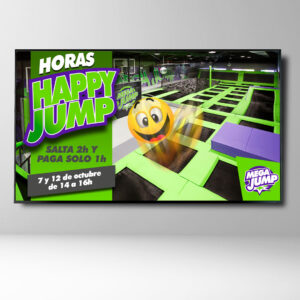 Diseño gráfico de campañas digitales happy jump