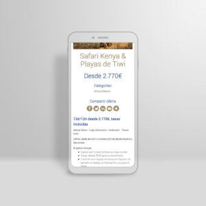 Diseño responsive viaje vacacional