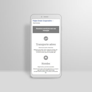 Diseño responsive viaje corporativo