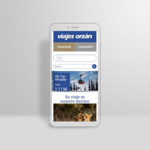 Diseño responsive viaje vacacional