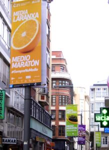 banderolas medio maratón de A Coruña